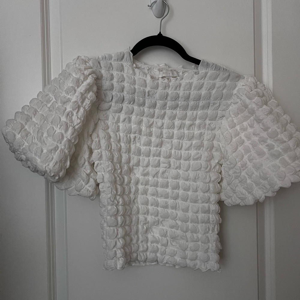 Anthropogie Eri + Ali Textured Puff-Sleeve Top - Picture 5 of 10